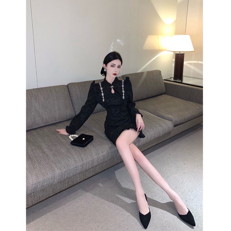 Đầm sườn xám phong cách Trung Hoa