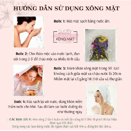 [SALE] MIX 10 gói Xông mặt thảo dược-đẹp da + 10 gói trà Detox hoa quả sấy khô-giảm cân