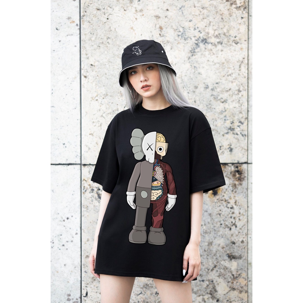 Áo phông nam nữ oversize Hello , Áo thun tay lỡ form rộng unisex mặc đôi nhóm cặp Kaws_Ap09