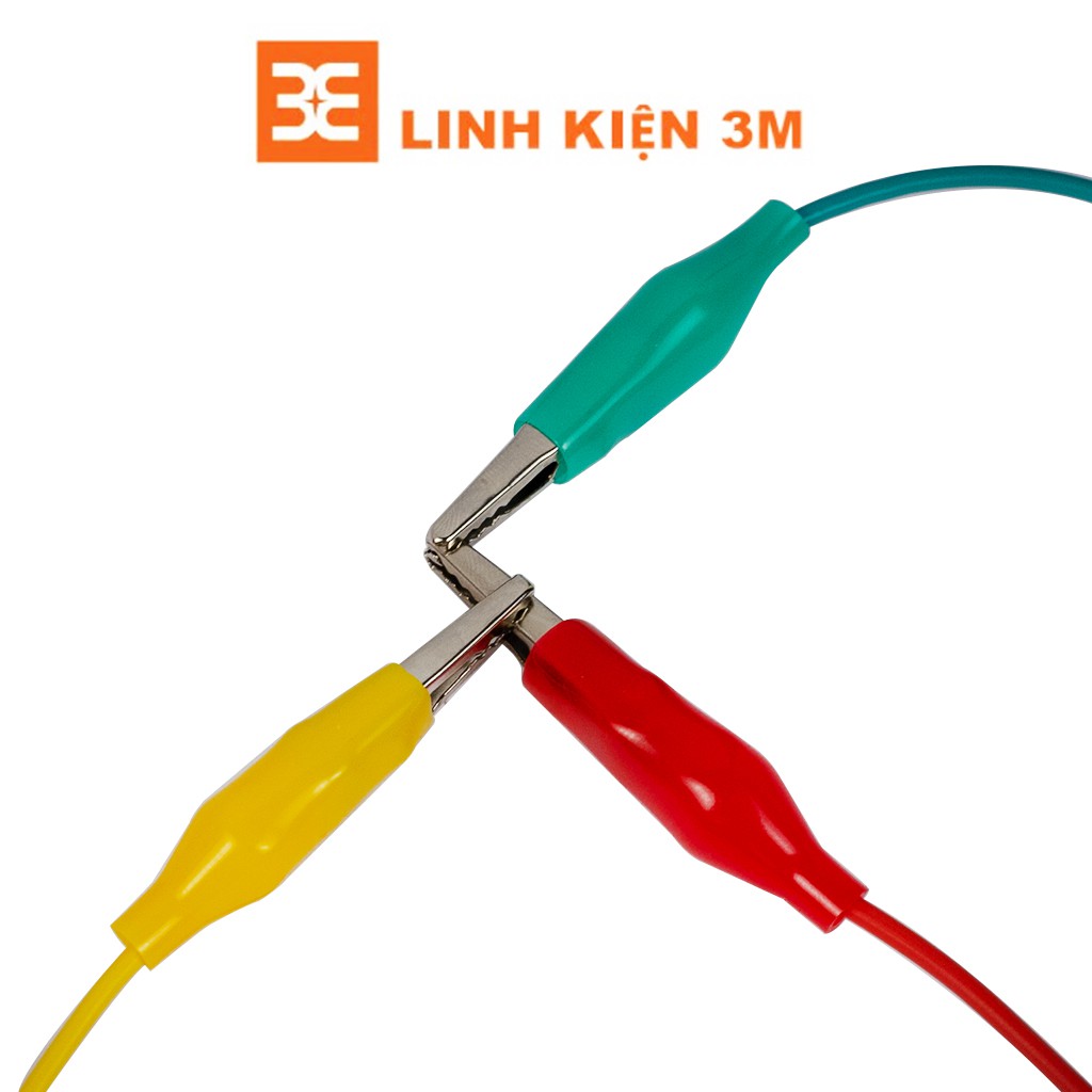 Combo Bó 10 Dây Kẹp Cá Sấu 5 Màu 50cm