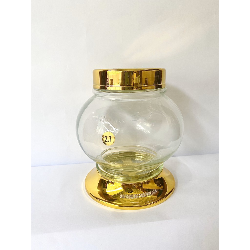 Bình thủy tinh việt nam 2,7 lít sâm
