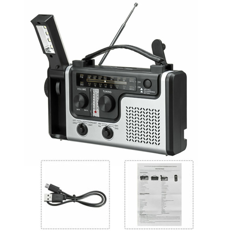 Radio AM / FM / SW1 / SW2 3.7V 1200mAh Có Đèn Đa Năng Tiện Dụng