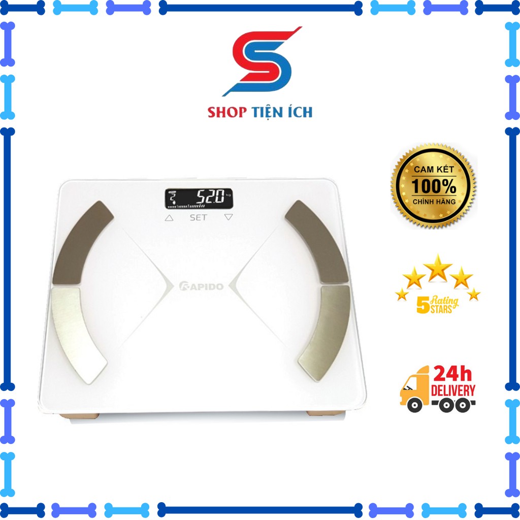 Cân sức khỏe và phân tích các chỉ số cơ thể Rapido RSF-01S đo được 11 chỉ số, hàng chính hãng