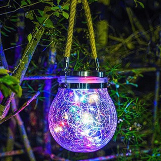 Lọ Thủy Tinh Đèn Led Treo Cây Năng Lượng Mặt Trời