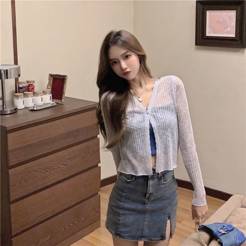 Summer Fashion Women's Summer Fashionable Summer Women's Cardigan Long Sleeve Sunscreen Sunscreen Thin Fabric 2021 | BigBuy360 - bigbuy360.vn