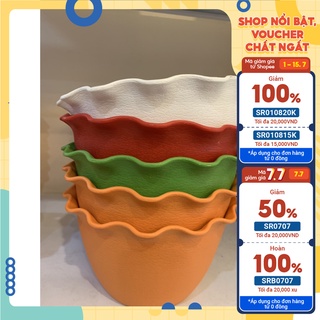 combo 10 chậu tim ốp tường nhựa cao cấp kt 24.5x16x16 (được chọn màu)