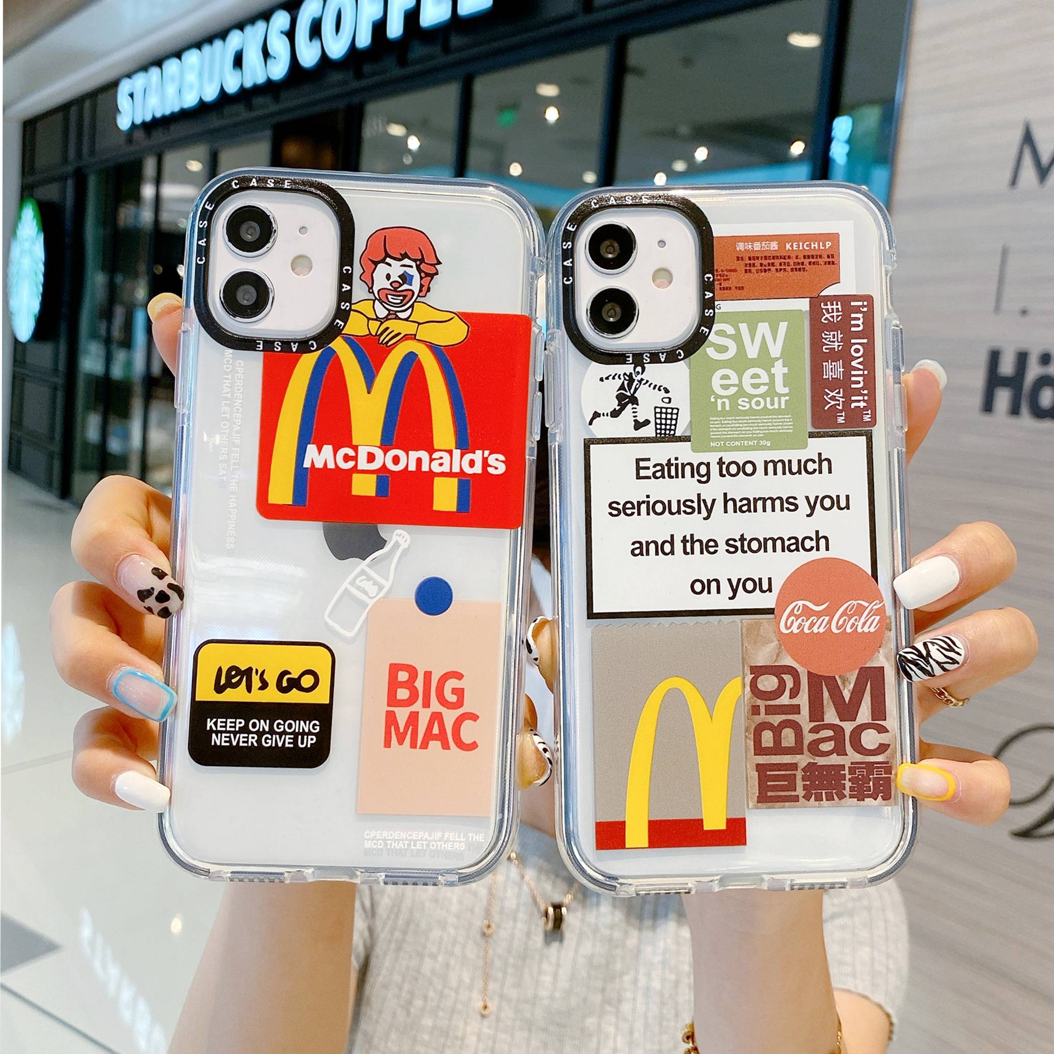 case iphone 11 pro max case cover iphonoe 6 plus iphone 12 pro max case iphone 7 plus cover iphone 8 plus iphone xr iphone xs max iphone cover 6s iphone se2020 MCDONALD'S Ốp Lưng Mềm Trong Suốt Cho