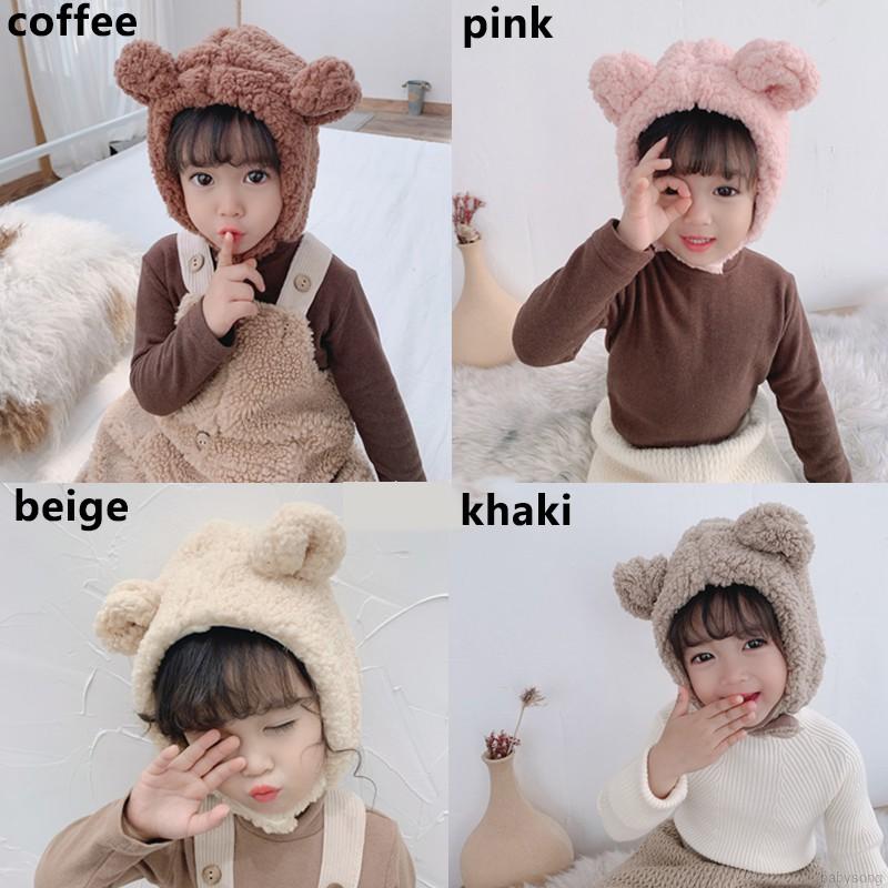 Mũ Len Tai Gấu Xinh Xắn Cho Bé