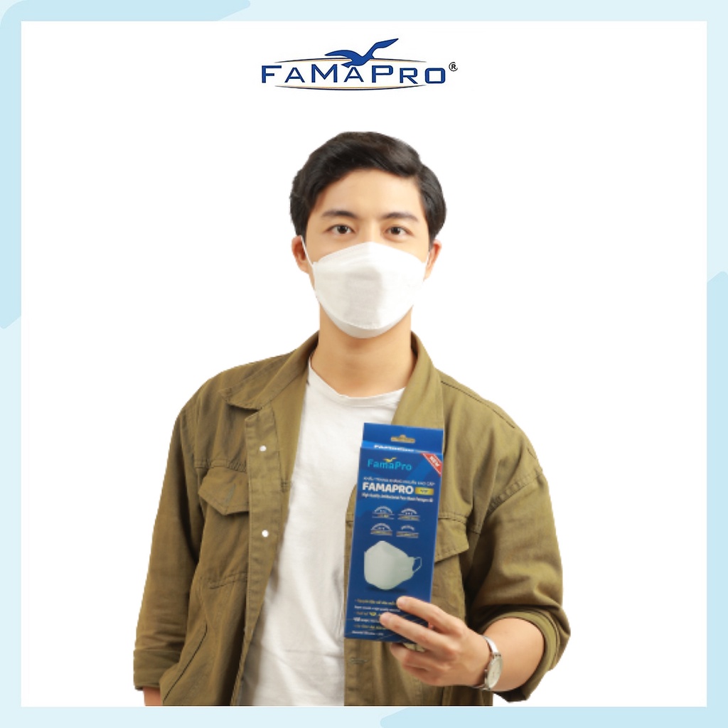 Hộp 10 Cái Khẩu Trang Y Tế 3 Lớp, 4 Lớp 4D KF94 Famapro (Nam Anh) - Kháng Khuẩn - Lọc Bụi Mịn