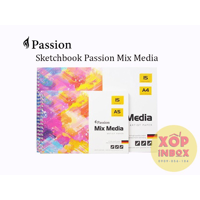 Sổ giấy Canson Sketchbook Passion A4/A5