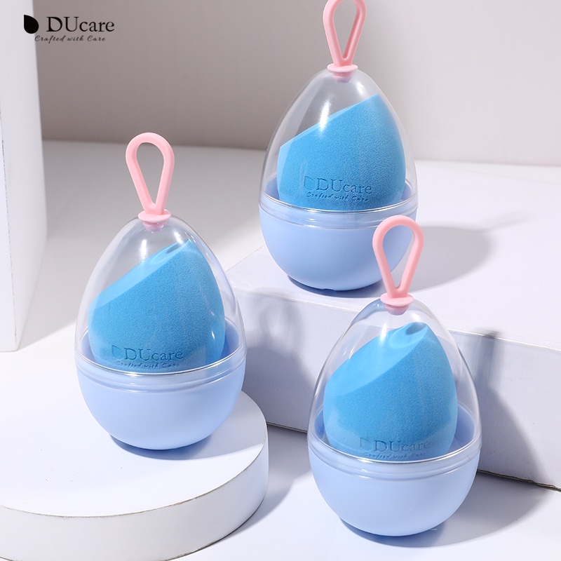 Bông Mút Trang Điểm Mềm Mại Hình Giọt Nước Kèm Hộp Đựng Tiện Lợi DUcare