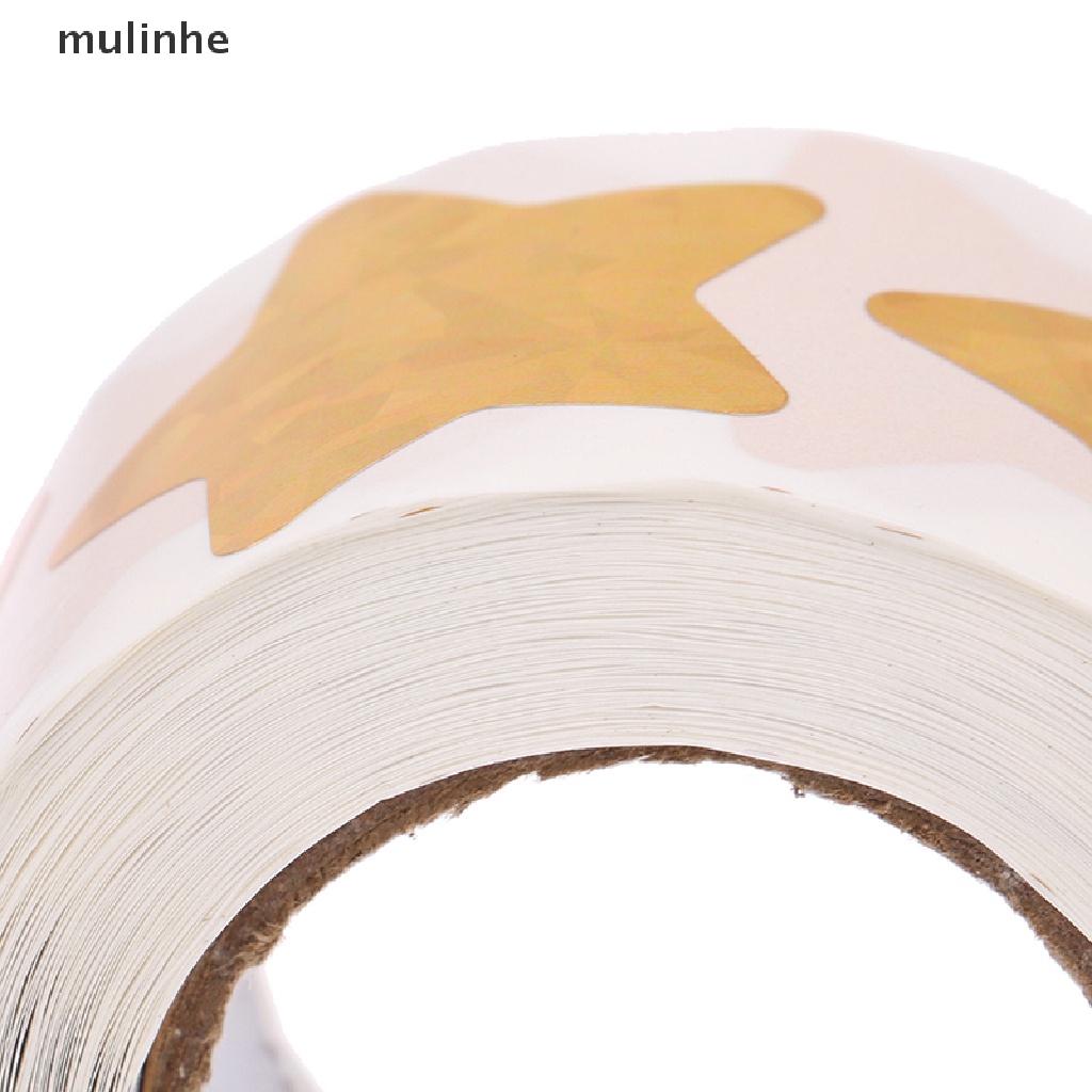 Cuộn 500 Sticker Hình Ngôi Sao Màu Vàng Để Khen Thưởng Cho Bé