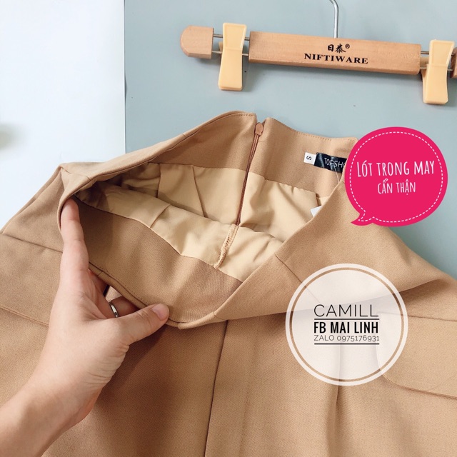 ⚡️BAN SI⚡️Chân váy cạp cao kaki da 2 màu ❤️[CHAN VAY CAP CAO]❤️[CHAN VAY DEP]❤️[CHAN VAY CO TUI]❤️[]❤️ | BigBuy360 - bigbuy360.vn