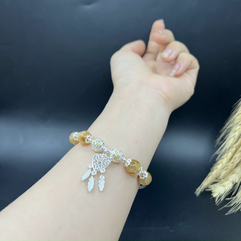 Vòng tay phong thủy may mắn phối Bạc 925