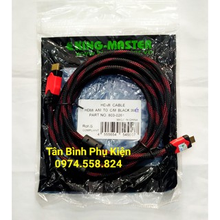 Cáp mini hdmi ra hdmi dây dù tròn dài 3m