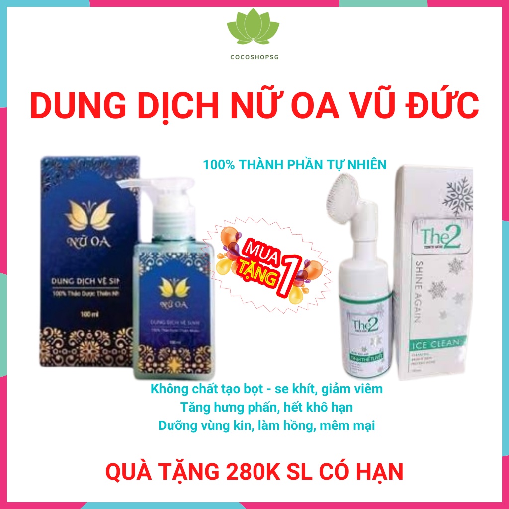 Dung Dịch Vệ Sinh Nữ Oa 110ml Thơm Lâu Mát Lạnh Sạch Sâu Thảo Dược Tự Nhiên Chuẩn pH Vùng Kín Se Khít Làm Hồng Cô Bé