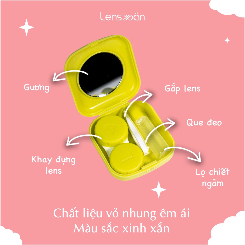 HỘP ĐỰNG KÍNH ÁP TRÒNG / LENS NÔNG TRẠI  ( Bao gồm: que đeo lens,gắp lens, lọ chiết ngâm, khay đựng, gương) | Lens Xoắn