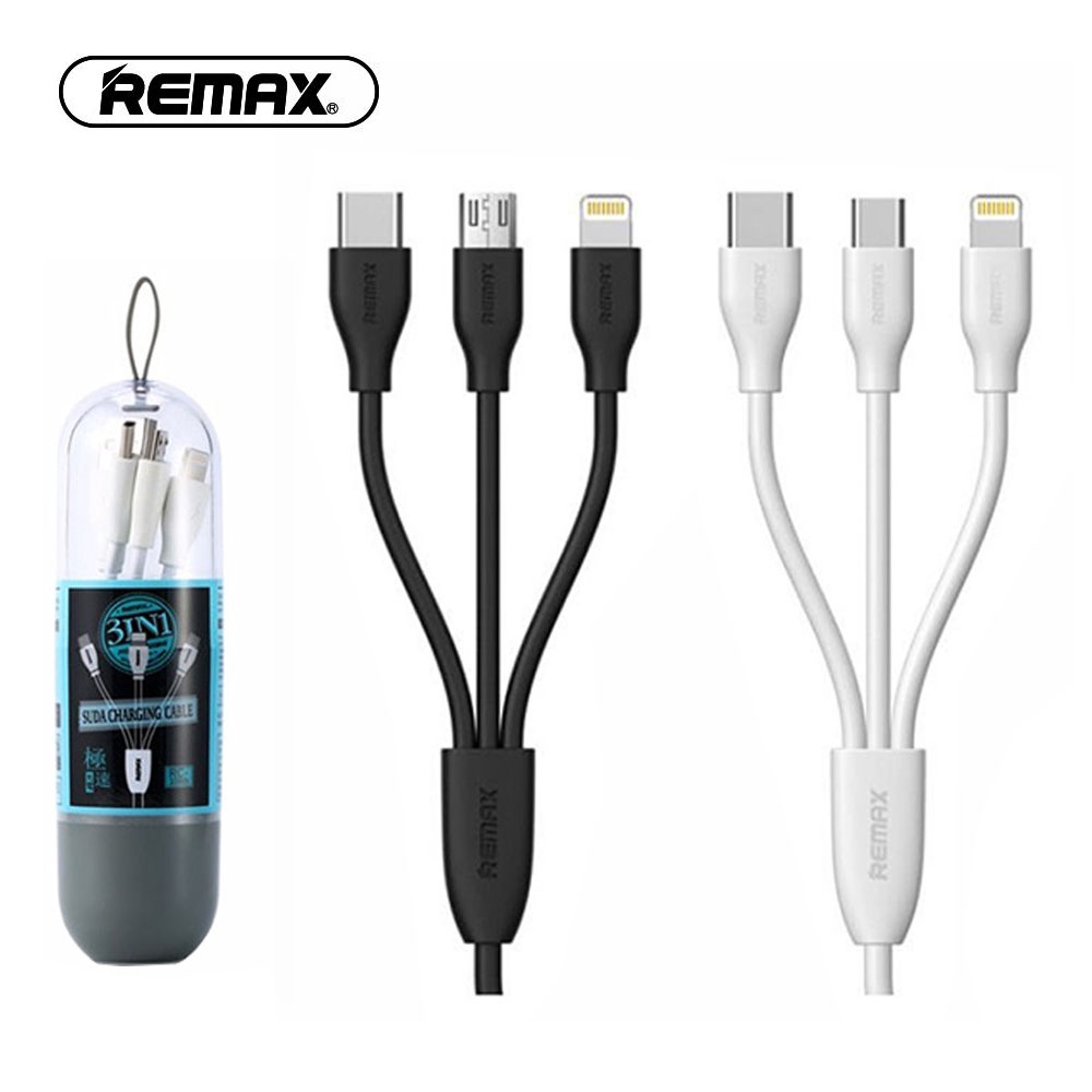 Dây cáp sạc REMAX 3 trong 1 cho iOS Micro USB Type-C