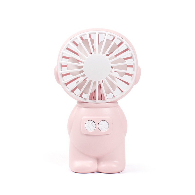Quạt Mini Cầm Tay Để Bàn Có Đèn Ban Đêm Phong Cách Mới