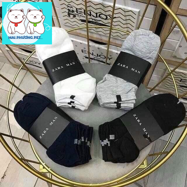 Combo 5 đôi tất nam nữ cổ ngắn sợi tre trộn màu MS01 cao cấp công nghệ nano khử mùi chống hôi chân