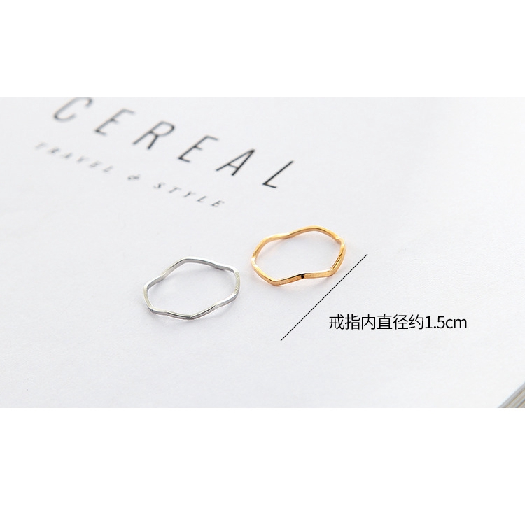 Set 4 nhẫn bằng hợp kim đơn giản xinh xắn cho nữ