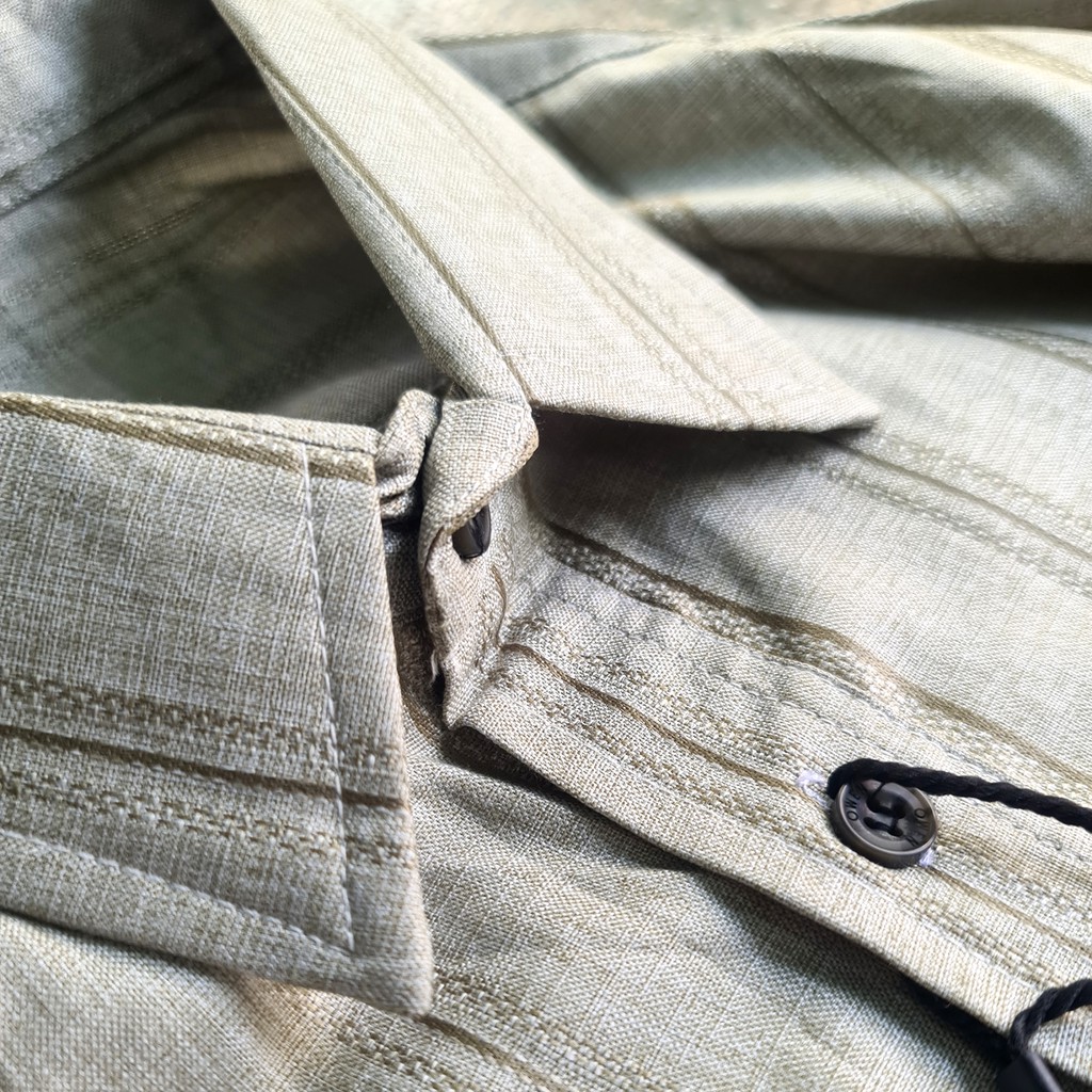 Áo sơ mi nam ngắn tay trung niên form rộng rãi phù hợp người lớn tuổi loại áo sơ mi ngắn tay vải đũi siêu mát OG55 | BigBuy360 - bigbuy360.vn