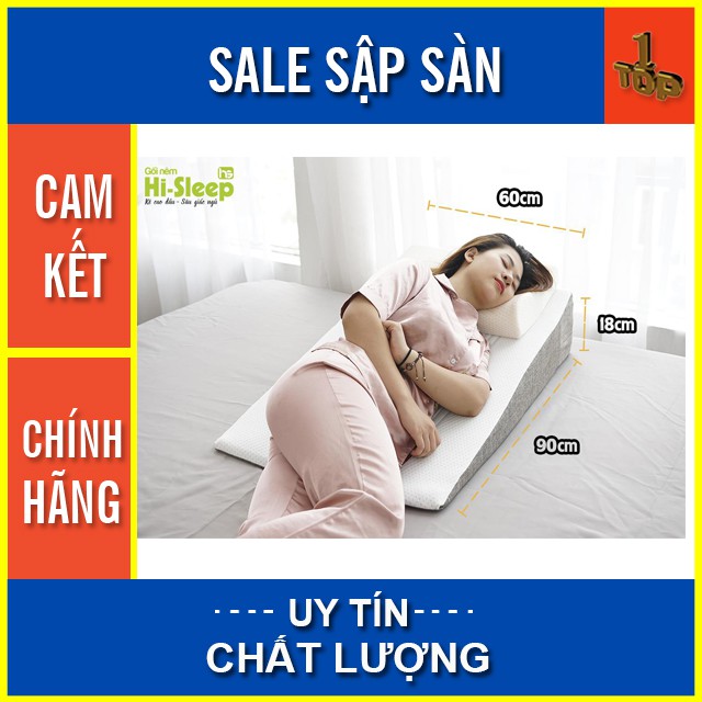 [SẢN PHẨM MỚI] GỐI NÊM HI-SLEEP CAO 18CM - Chống Trào Ngược Dạ Dày Cho Người Lớn - HÀNG CHÍNH HÃNG