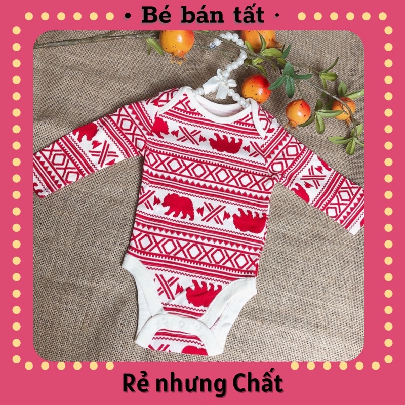 Bodysuit/Bodychip/Áo liền thân dài tay Old Navy-Gấu đỏ