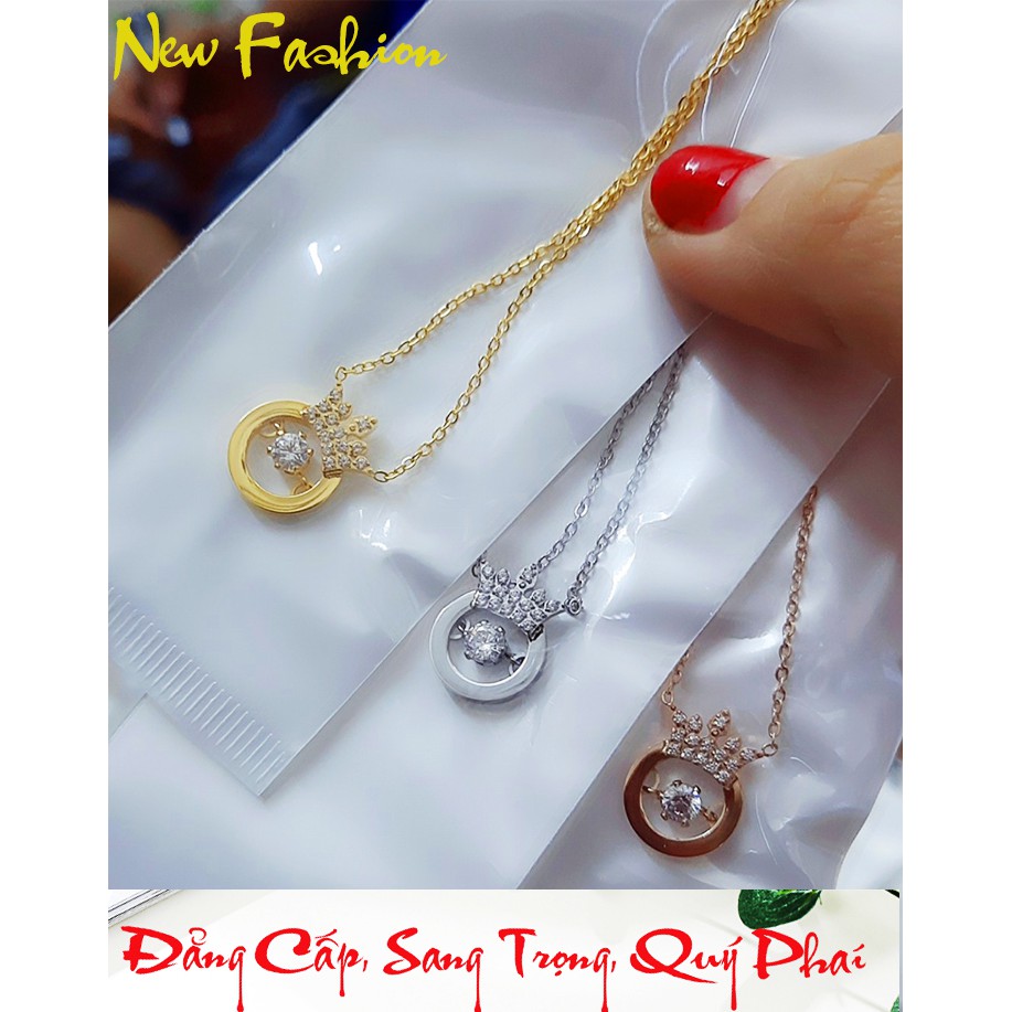 Dây chuyền nữ ttian cao cấp hình Vương Miện siêu đẹp, bền màu, hợp thời trang, dễ phối đồ