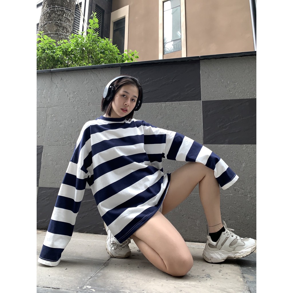 Áo ZOMBIE® Stripes Sweater In W/Blue