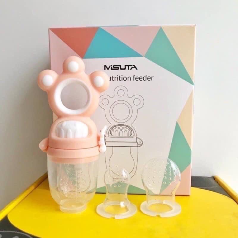 Túi tập nhai ăn dặm chống hóc kèm 3 đầu thay thế an toàn cho bé - MISUTA