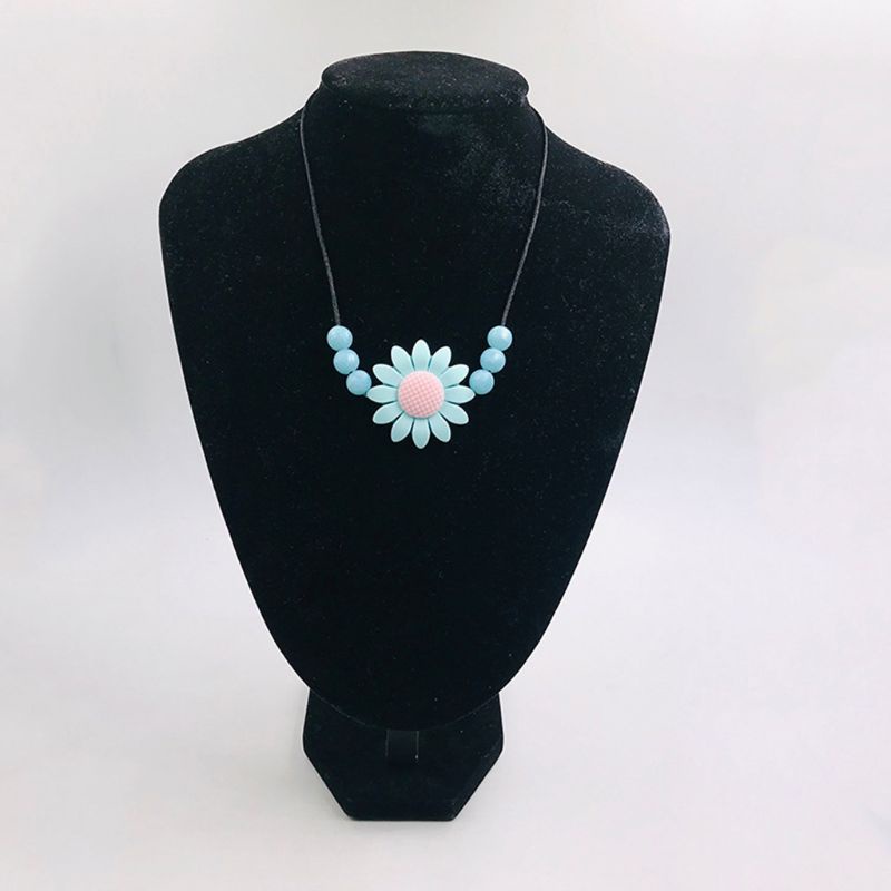 Vòng cổ Mặt Hình Hoa Hướng Dương Bằng Silicone DIY Dành Cho Mẹ Và Bé Mọc Răng