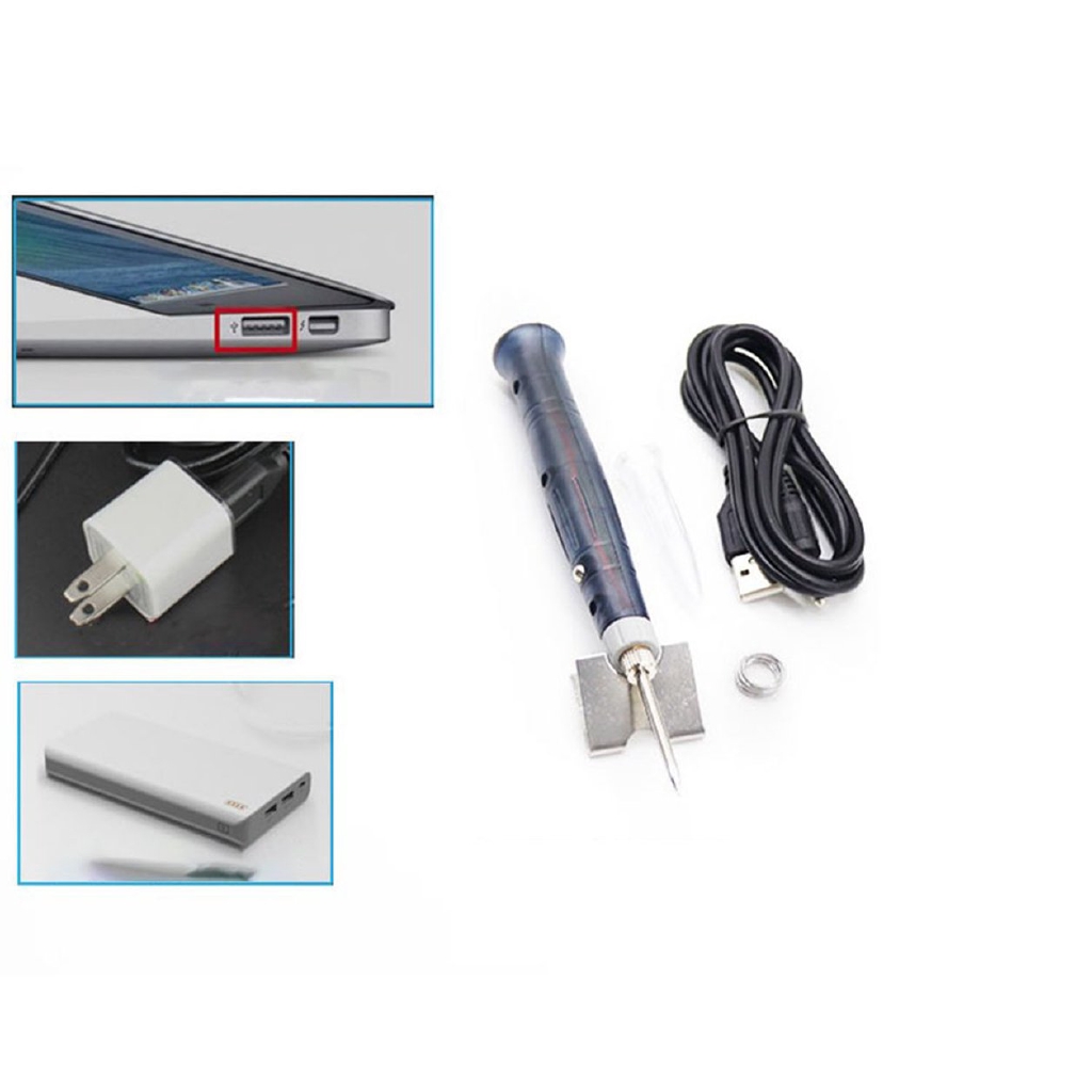 【Ready stock】Mỏ Hàn Nhiệt Mini 5V-8W 400°C Dùng Nguồn USB Siêu Tiện Dụng