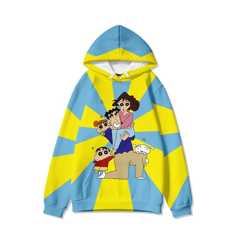 Áo Hoodie Dáng Rộng In Hình Shin-Chan Thời Trang Mùa Thu Phong Cách Hàn Quốc Cho Nam Và Nữ