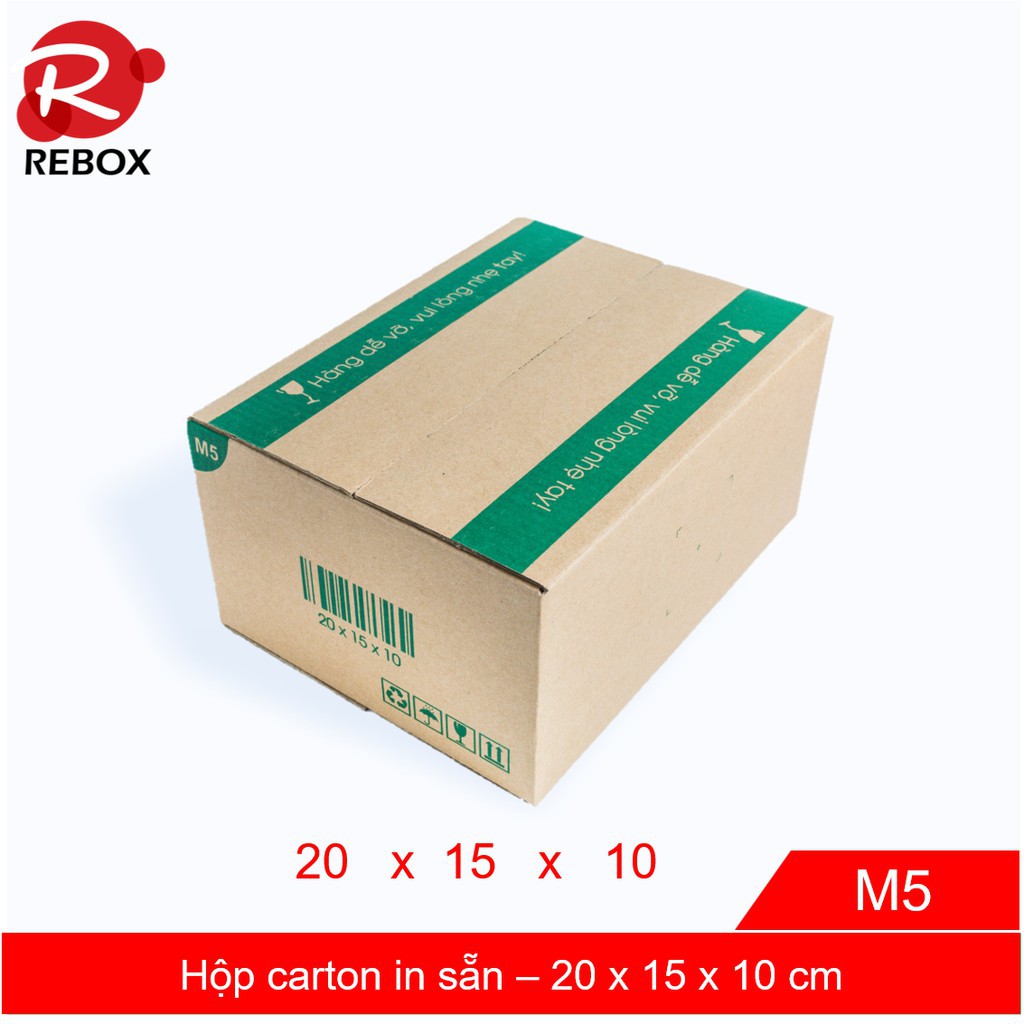 Hộp 20x15x10 cm - 20 hộp carton in sẵn giá rẻ siêu dày dặn