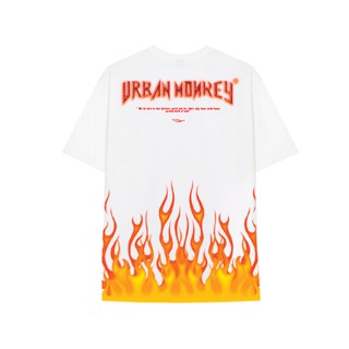 ÁO THUN [ URBAN MONKEY ] PUNK FLAME - TRẮNG