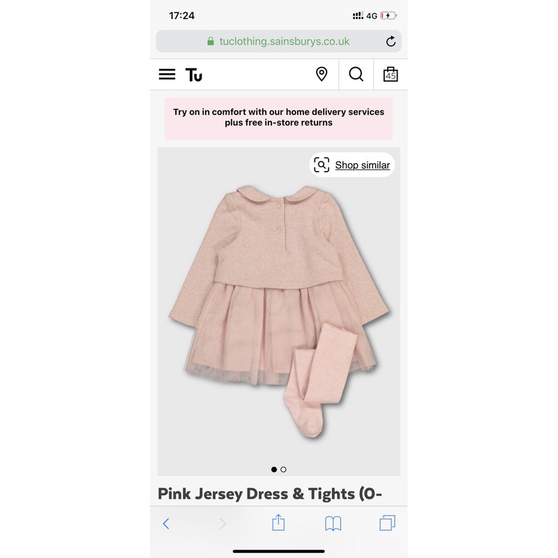 Set váy  kèm quần tất bé gái Tuclothing auth size 0-3m