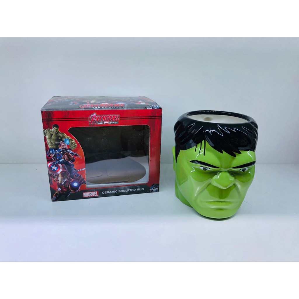 Cốc Sứ Uống Cà Phê In Hình Spiderman Deadpool Captain America 3D Phong Cách Disney