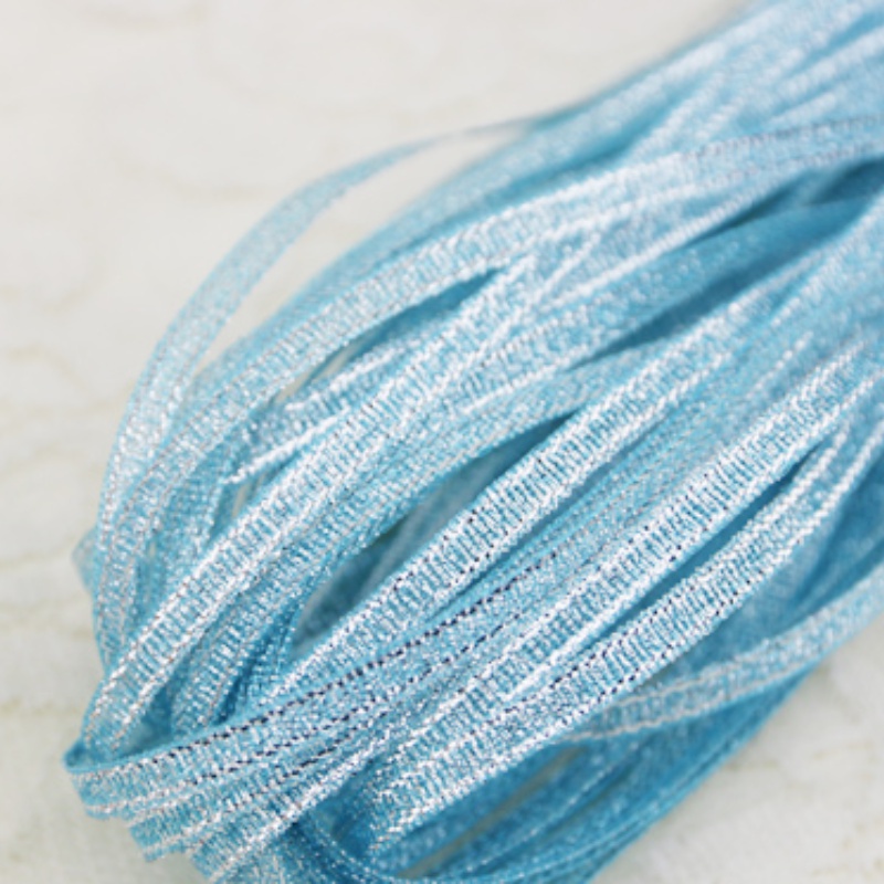 Cuộn Dây Ruy Băng Kim Tuyến Rộng 3mm Dài 20 Yards Màu Vàng / Bạc Trang Trí Giáng Sinh / Năm Mới