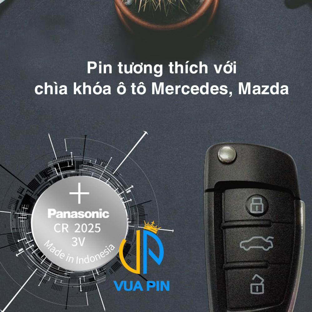 Vỉ 1-5 Viên Pin Panasonic CR-2025 Thay Thế Cho Chìa Khóa Oto Mercedes, Mazda, Honda, Huyndai, VinFast....