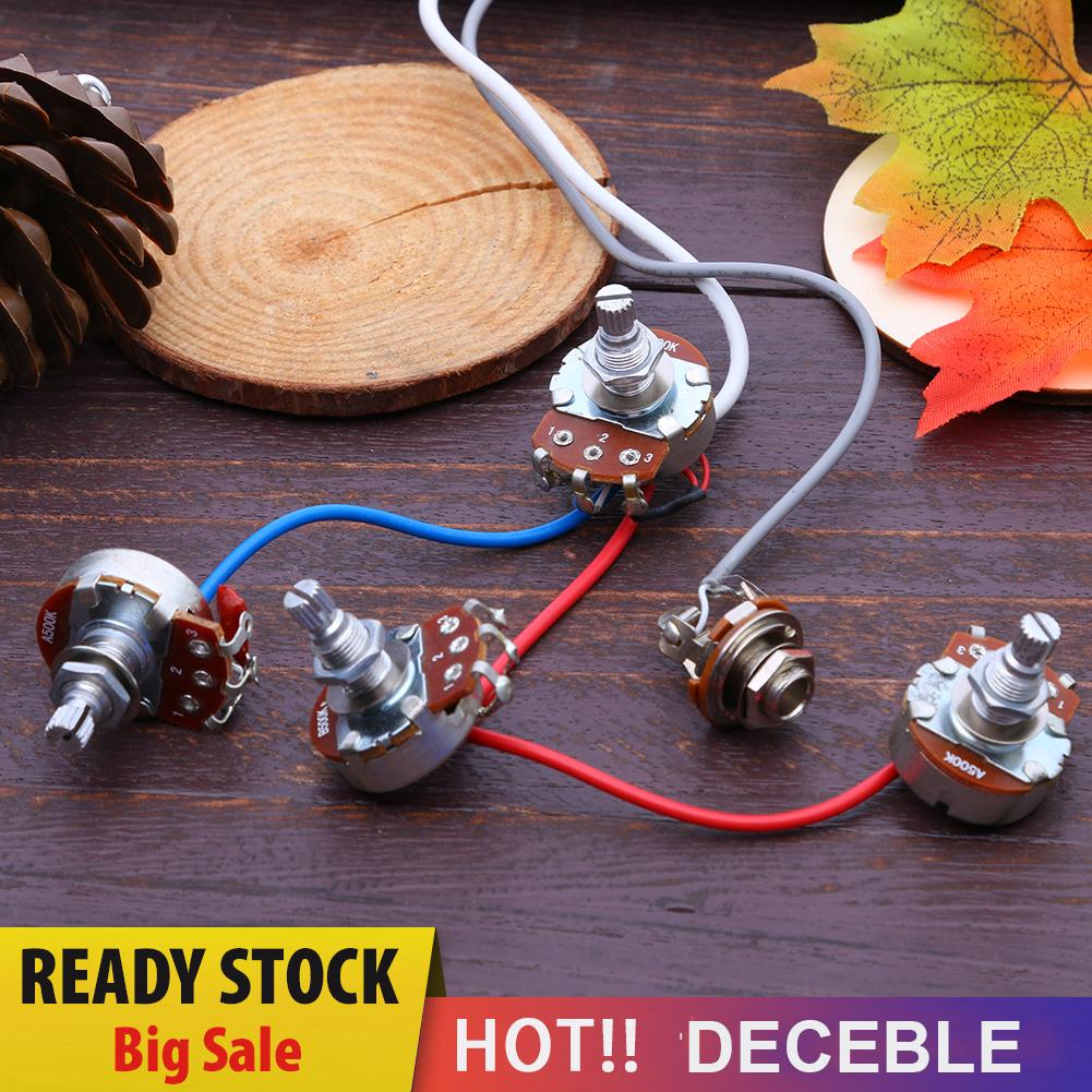 1 Bộ Dây Điện 2v2t Jack 500k Thay Thế Cho Đàn Guitar Điện LP