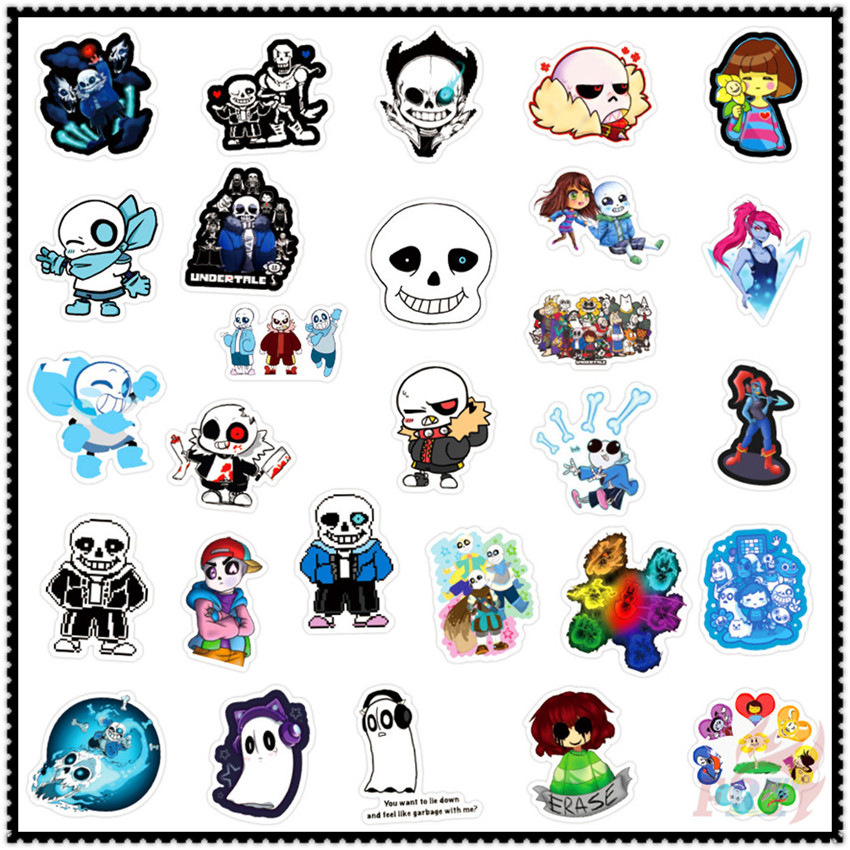 50Pcs/Set ❉ Undertale Series 02 Stickers ❉ Games Frisk Toriel Sans Papyrus DIY Fashion Mixed Waterproof Doodle Decals Stickers