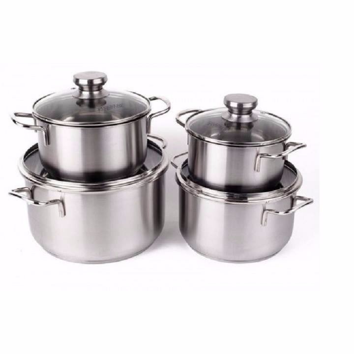 [Xả -Xả Kho] Bộ Nồi inox Fivestar 4 Món Nắp Kính -bộ nồi đun bếp từ,Tân Hợp Thành,tốt,bền,đẹp,giá rẻ,HÀNG CHÍNH HÃNG