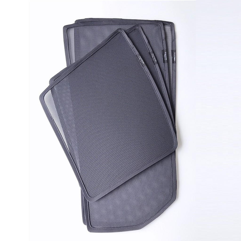 Tucson 2019-2020, Rèm che nắng, tấm che nắng nam châm bộ 4 tấm cho 4 cánh cửa xe chất liệu Vải lưới có Nam