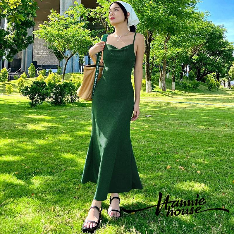 Đầm Hai Dây Hở Lưng Ôm Dáng Thời Trang Mùa Hè Cho Nữ