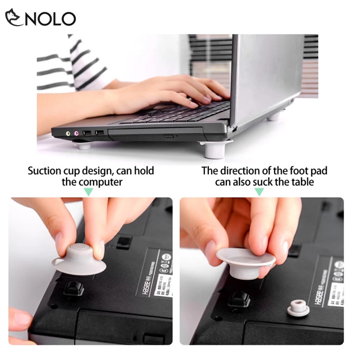 Set 4 Nút Chân Kê Laptop Giá Đỡ Laptop Tản Nhiệt Chất Liệu Nhựa PVC Phù Hợp Cho Tất Cả Laptop