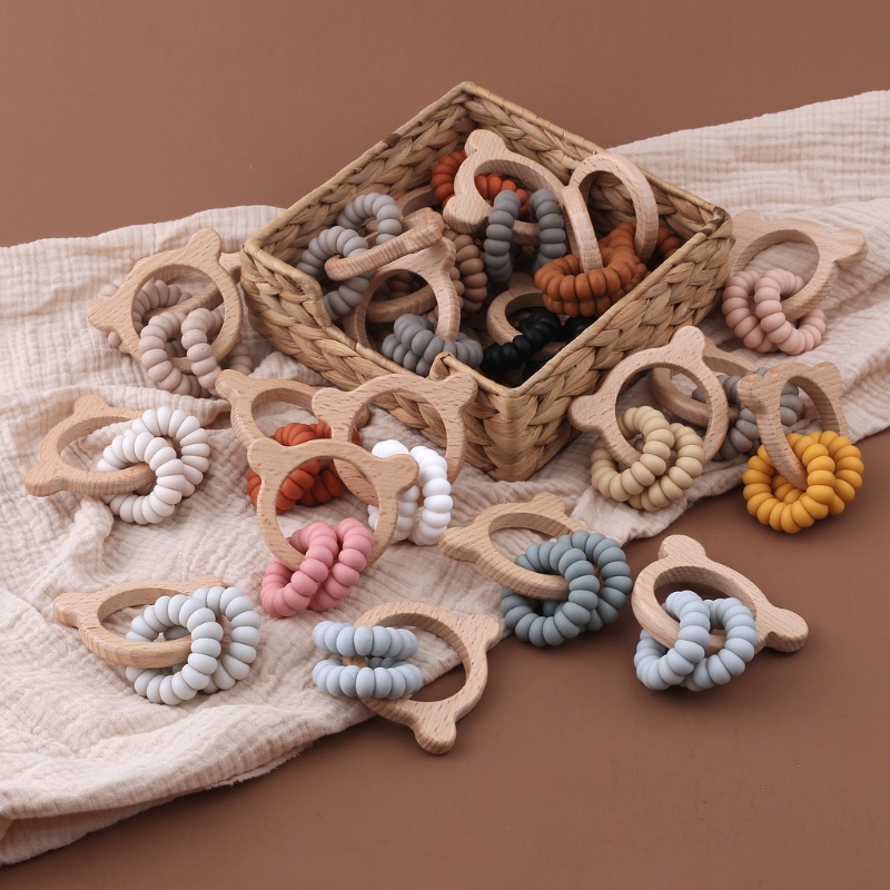 Đồ Chơi Vòng Tay Ngậm Mọc Răng Bằng Silicone Không BPA Tiện Dụng Cho Bé