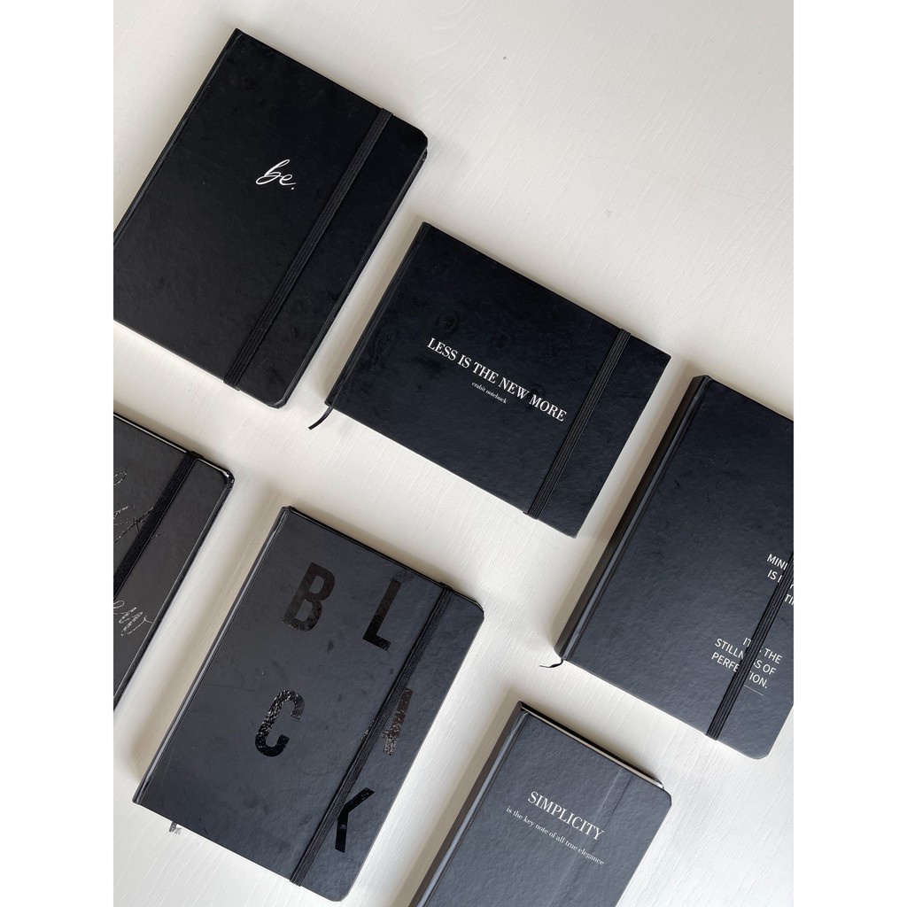 Số trơn Đen Crabit - The Black Book 130GSM - Sổ ghi chép, làm bullet journal - Số Black is the new bl