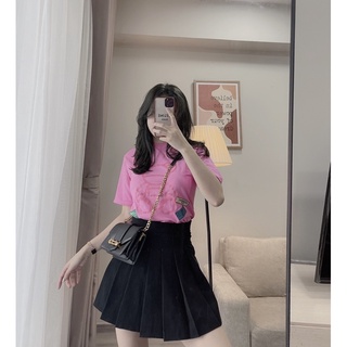Anu746 - áo phông nữ cộc tay hình gấu hồng