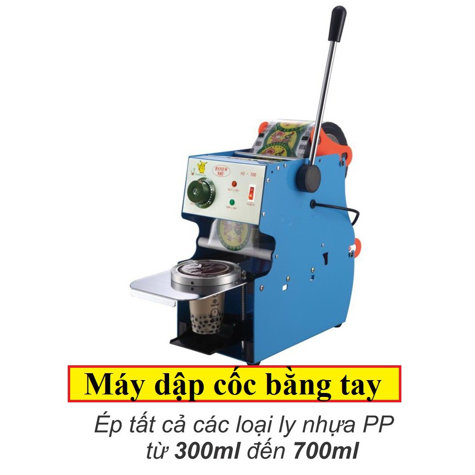 Máy dập ly, dập nắp cốc trà sữa bằng tay